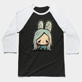 Sad Bunny Girl Baseball T-Shirt